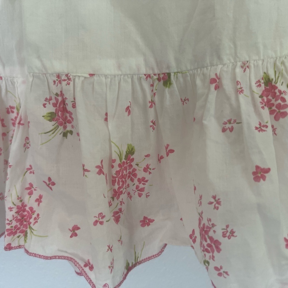Vintage White straplessSmocked Top with Multicolor Embroidery - Picture 2 of 15